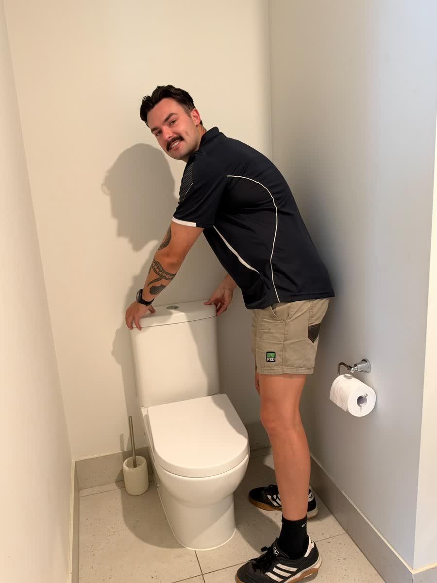 Tip Top Plumbing plumber at a toilet